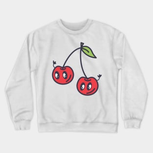 Kawaii Cherry Smiles Crewneck Sweatshirt